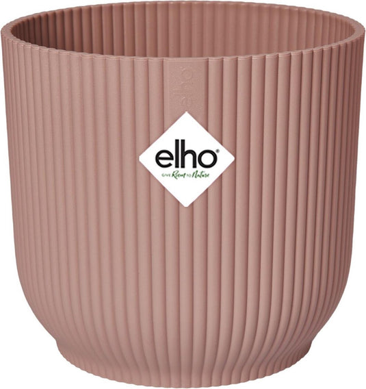 Elho vibes fold rond wielen 35 - bloempot voor binnen - 100% gerecycled plastic - ø 34.9 x h 32.4 cm - delicaat roze