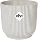 Elho vibes fold rond wielen 35 - bloempot voor binnen - 100% gerecycled plastic - ø 34.9 x h 32.4 cm - zijdewit