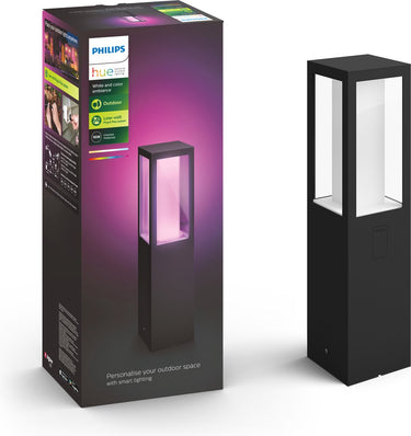 Philips hue impress sokkellamp - wit en gekleurd licht - zwart - laag - lowvolt - uitbreiding