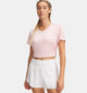Under armour tech short sleevev- twist dames sportshirt - roze