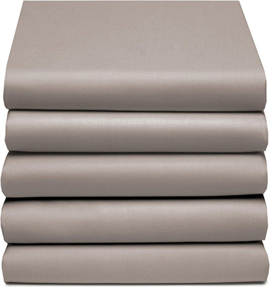 Cinderella - weekend - topper hoeslaken met split - 160x200 cm - tot 15 cm matrashoogte - 100% katoen - taupe