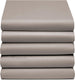 Cinderella - weekend - topper hoeslaken met split - 160x200 cm - tot 15 cm matrashoogte - 100% katoen - taupe