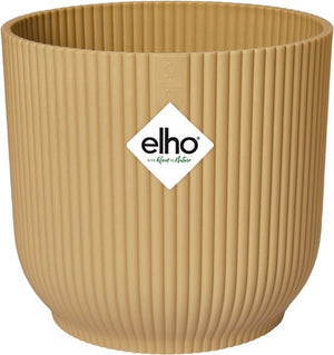 Elho vibes fold rond 14 - bloempot voor binnen - 100% gerecycled plastic - ø 14.1 x h 12.9 cm - botergeel