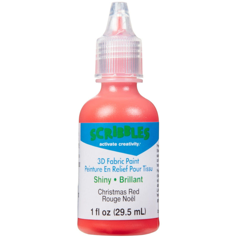 Load image into Gallery viewer, Scribbles • 3d textielverf glanzend 29,5ml christmas red
