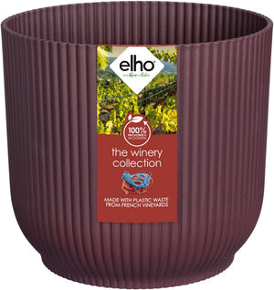 Elho the winery collection 14 - bloempot voor binnen - 100% gerecycled plastic - ø 14.1 x h 12.9 cm - bordeaux rood