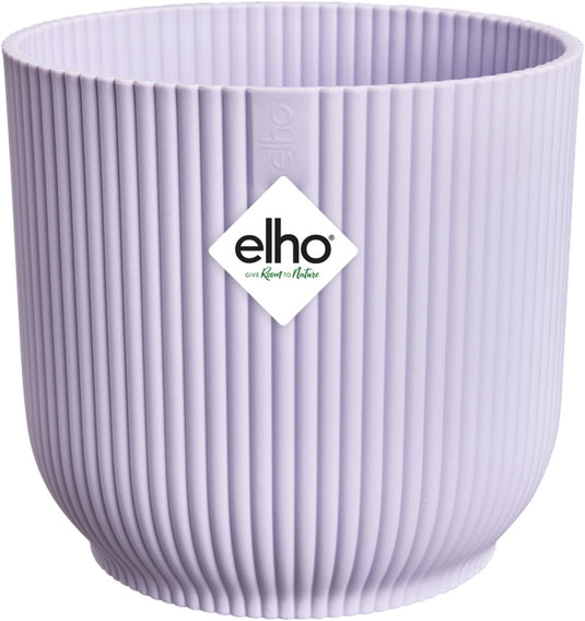 Elho vibes fold rond 18 - bloempot voor binnen - 100% gerecycled plastic - ø 18.4 x h 16.8 cm - zacht lila