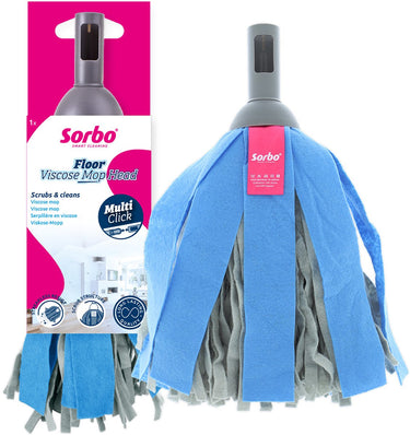 Sorbo floor viscose mop head - scrubvlak - pluisvrij - multi-click lijn