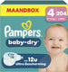 Pampers baby-dry maat 4 - 204 luiers - 9kg-14kg - maandbox