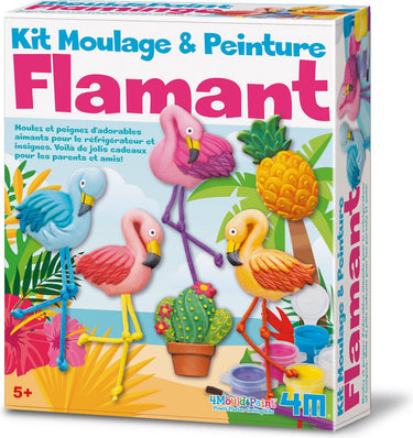 4m knutselen - giet en verf - flamingo - creatief speelgoed - multicolor - 5+
