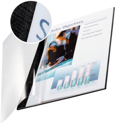 Leitz impressbind soepele omslagen - 7,0 mm - zwart - 10 stuks