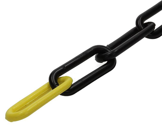 Mack 1005293 - kunststof ketting geel zwart ks-60 6,0x40mm 2mtr | 5 stuks