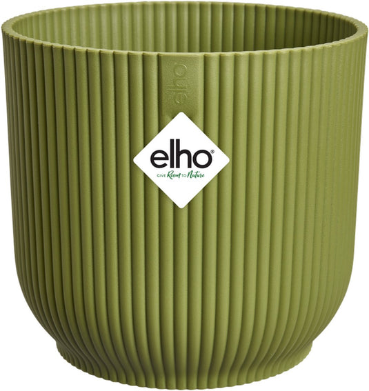 Elho vibes fold rond 22 - bloempot voor binnen - 100% gerecycled plastic - ø 22.0 x h 20.2 cm - varengroen