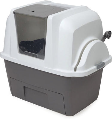 Catit kattenbak - incl. 4 afvalzakken - grijs wit - 67 x 48 x 46 cm