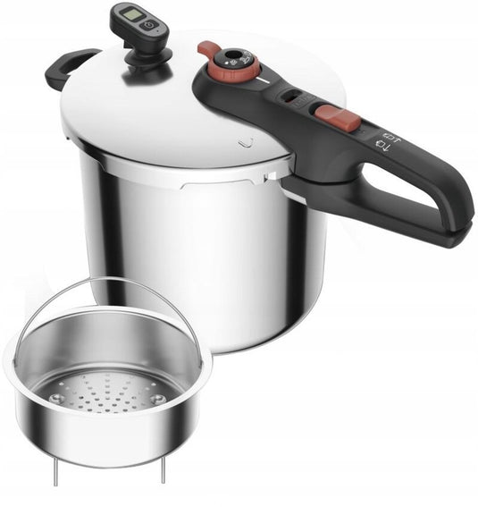 Tefal secure serie - snelkoker - 8l - inductiegeschikt - veiligheidsfuncties