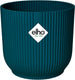 Elho vibes fold rond wielen 35 - bloempot voor binnen - 100% gerecycled plastic - ø 34.9 x h 32.4 cm - diepblauw