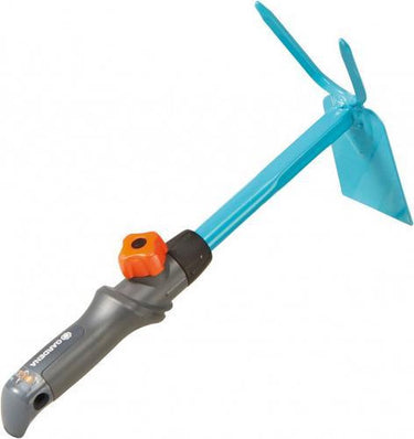 Gardena kids dubbele schoffel combisysteem 28cm – metaal tuingereedschap - compatibel met combisysteem steel