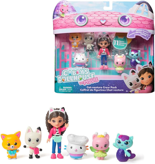 Gabby's poppenhuis de film - speelfigurenset - met gabby 6 katjes en 1 poppenhuispakketje