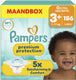 Pampers premium protection maat 3+ - 186 luiers - 7kg-11kg - maandbox