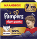 Pampers night pants maat 7 - 136 luierbroekjes - 15kg+ - maandbox