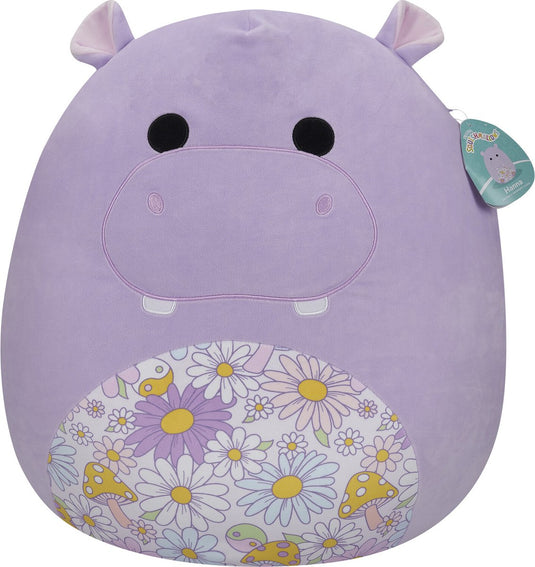 Squishmallows hanna - purple hippo w floral belly 50cm plush