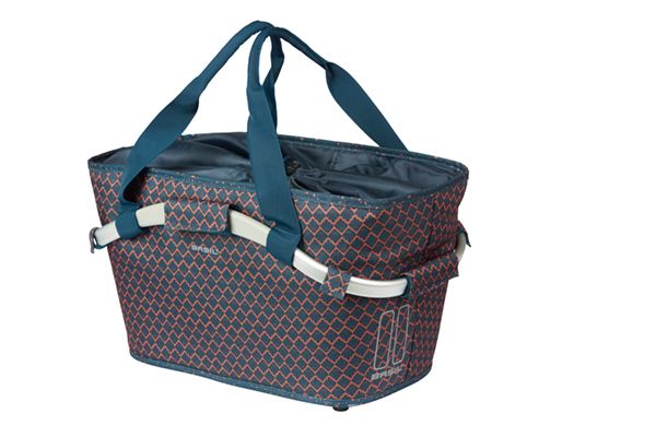 Load image into Gallery viewer, Basil fietsmand flair carry all achtermand met mik bevestiging 38 x 21 x 27 cm - navy blue
