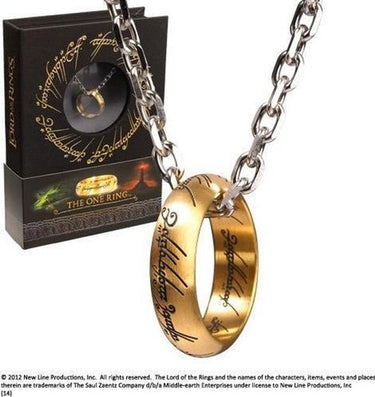 The noble collection lord of the rings - the one ring replica - stainless steel on chain