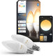 Philips hue led kaarslamp - e14 fitting - bevat 2 lampen - aanpasbaar wit licht - slimme verlichting
