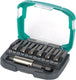 Wolfcraft - bitset incl. bithouder - t10 t15 t20 t25 t30 t40 - bit-box fix-grip, torx® - 2965000