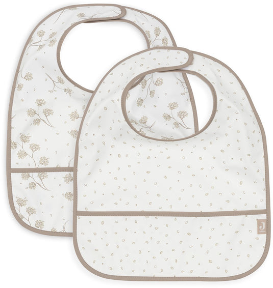 Jollein slabbetjes waterproof - 2 stuks - 30 cm - leafy dreams