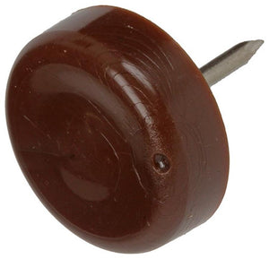 Mack 1047711 - stoelglijder nagel kunststof bruin ø 19 mm 12 st pcs | 6 stuks