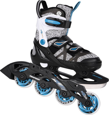 Tempish – enbo duo – ijshockeyschaatsen – schaatsen kinderen – zwart – verstelbare pasvorm comfortvoering – maat eu 37-40