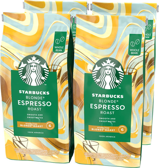 Starbucks blonde espresso roast koffiebonen - 4 zakken x 450g