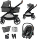 Maxi-cosi zelia s trio2 - kinderwagen 3-in-1 - dark grey - vanaf 0 tot 4 jaar - inclusief autostoeltje