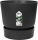 Elho greenville rond 25 - bloempot voor buiten met waterreservoir - 100% gerecycled plastic - ø 24.5 x h 23.3 cm - living black