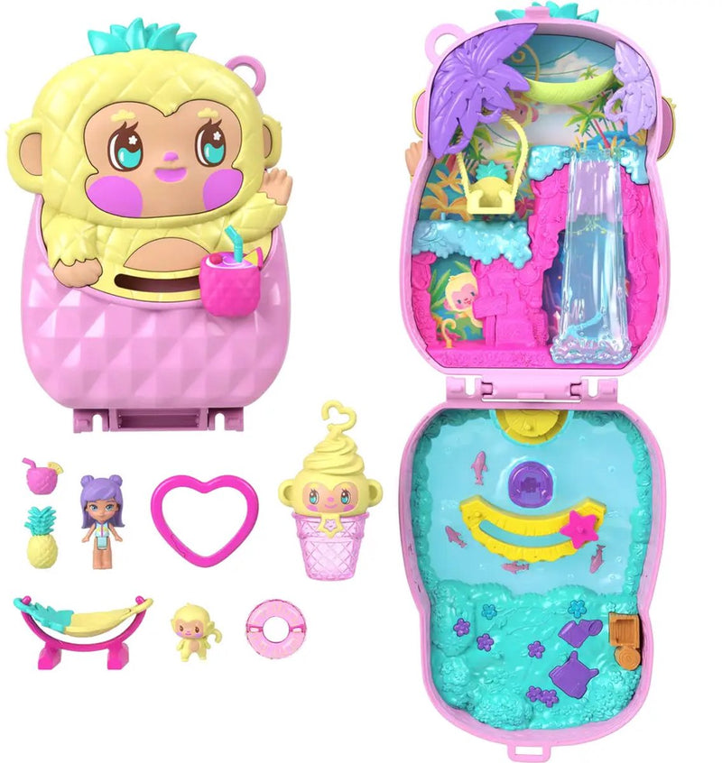 Load image into Gallery viewer, Polly pocket compact speelset ananas en aapje
