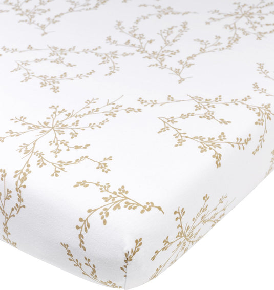 Meyco baby branches hoeslaken co-sleeper - sand - 50x90cm