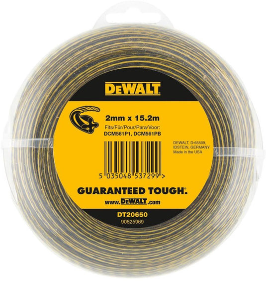 Dewalt accessoires 18v grastrimmer - vervangdraad 2mm x 15.2m - dt20650-qz