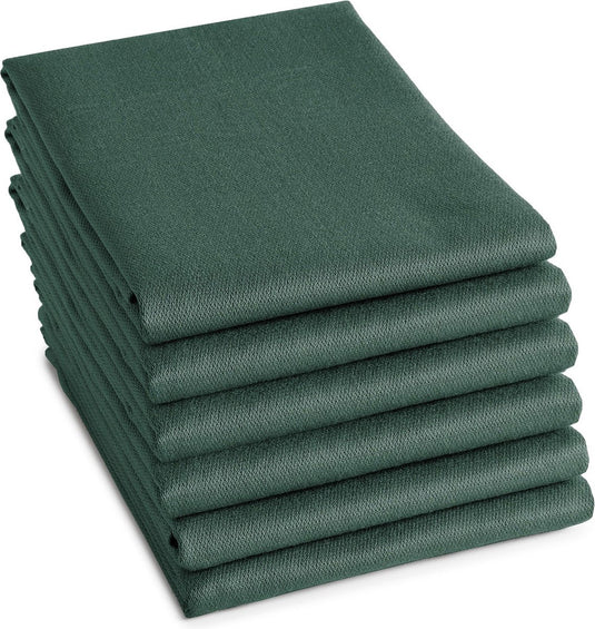 Ddddd - 6x theedoek - logo - 60x65 cm - groen - set van 6 stuks