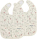 Meyco baby flower slab met opvangbakje - 2-pack - multicolour
