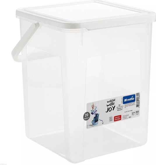 Rotho - poedercontainer, tabletten, wasmiddelen 9l - transparant