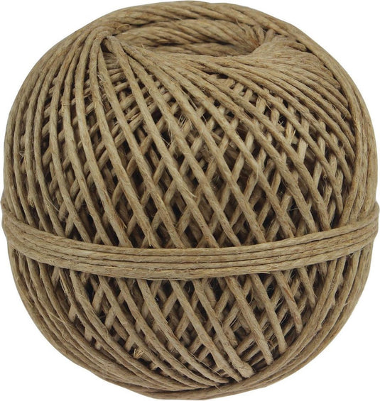 Merkloos sans marque vlaskoord touw uit 3 draden, bol van 140 g, + - 65 m
