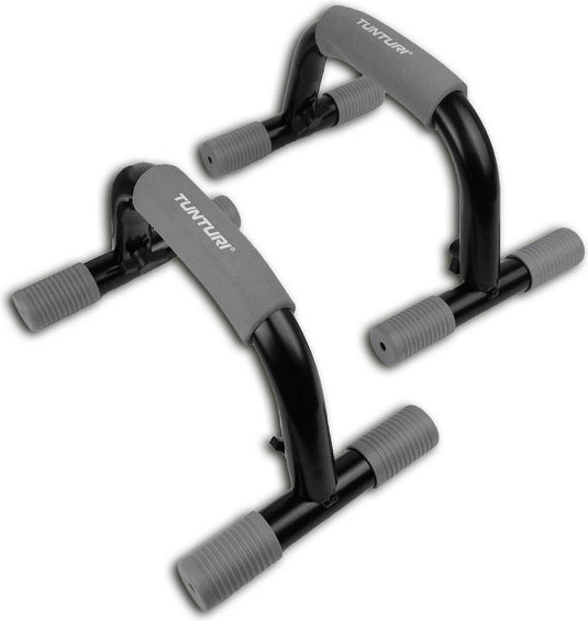 Tunturi opdruksteunen - parallettes -push-up bar - push-up steun - metaal - zwart