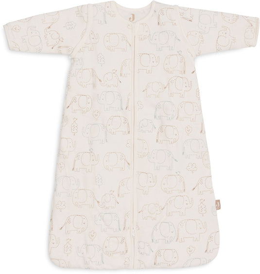 Jollein slaapzak baby met afristbare mouw 110cm - elephant tales