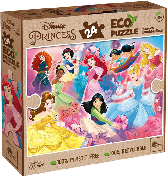 Lisciani - disney princess - double face - eco puzzel - 24 stukjes