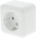 Q-link - wandcontactdoos - opbouw - 1-voudig stopcontact - randaarde - kinderbeveiliging - polarwit
