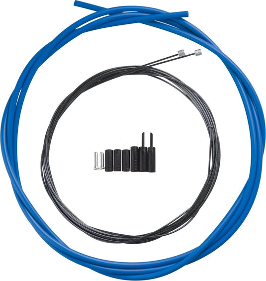 Shimano road optislick schakelkabelset - rvs - sti - sis ot-sp41 - compleet - blauw