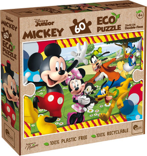 Lisciani - mickey mouse - double face - eco puzzel - 60 stukjes