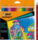 Bic intensity kleurpotloden voor tekenen en kleuren - kinderen en volwassenen - verschillende kleuren - potlood - 24 stuks