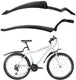 Dunlop spatbordenset 2 stuks - spatborden fiets 24 26 - verstelbaar achterspatbord en voorspatbord - geschikt voor mountainbike, stadsfietsen en elektrische fietsen- met bevestigingsmateriaal - zwar