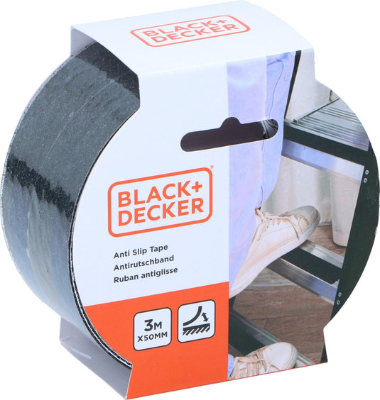 Black+decker black decker antisliptape - zwart - 50mm x 3m - voor binnen buiten